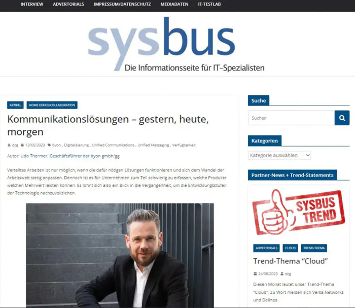 sysbus interview udo thermer